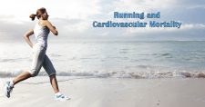 Running and Cardiovascular Mortality. Picture of a caucasian female running along a beach at the water's edge.