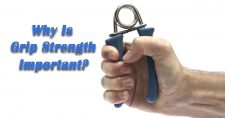 Grip Strength Is Important. Picture of a caucasian hand squeezing a piece of exercise equipment to strengthen the hands.